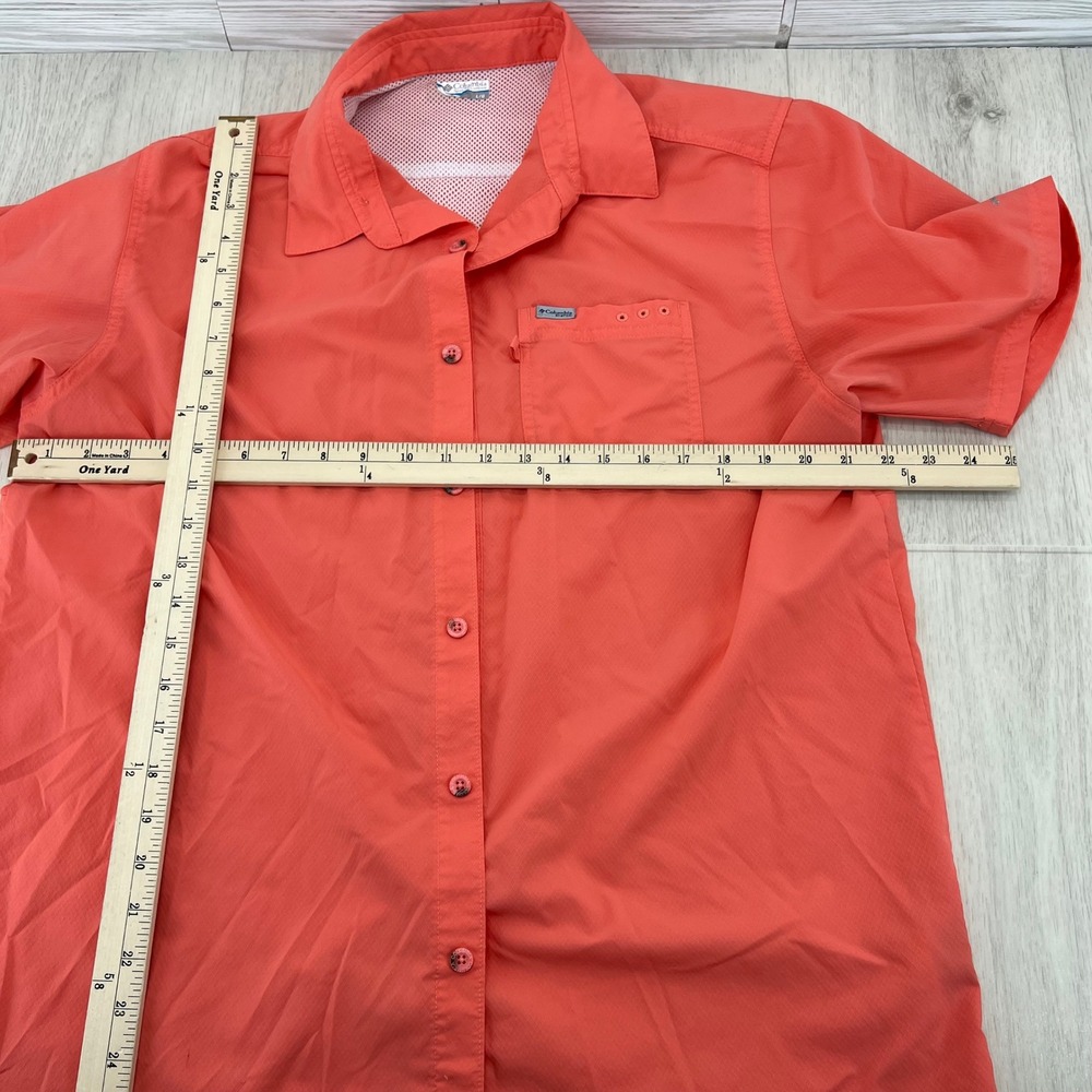 Columbia Men's‎ Coral Short Sleeve Button Up Shirt Omni Shade Sun Protection L/G - Picture 4 of 8
